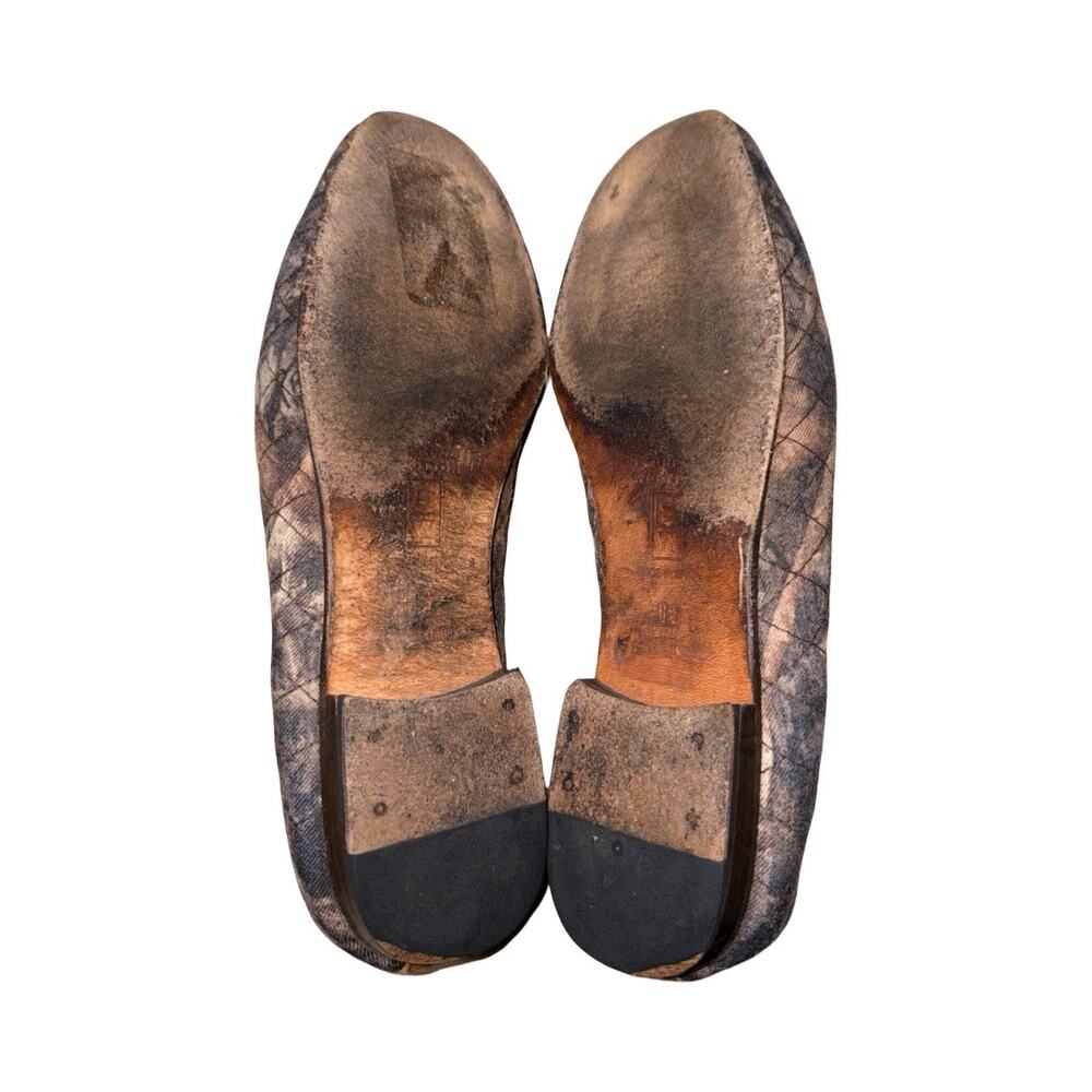 Stubbs & Wootton Limited Edition Brown Quilted Camo Loafers Size: 8.5 Women - Picture 7 of 8